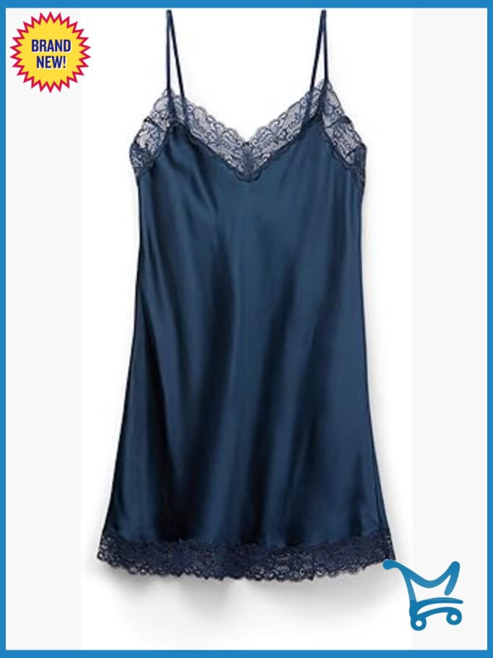 Pure Silk Slip with Lace Insert Detail Lingerie Loungewear